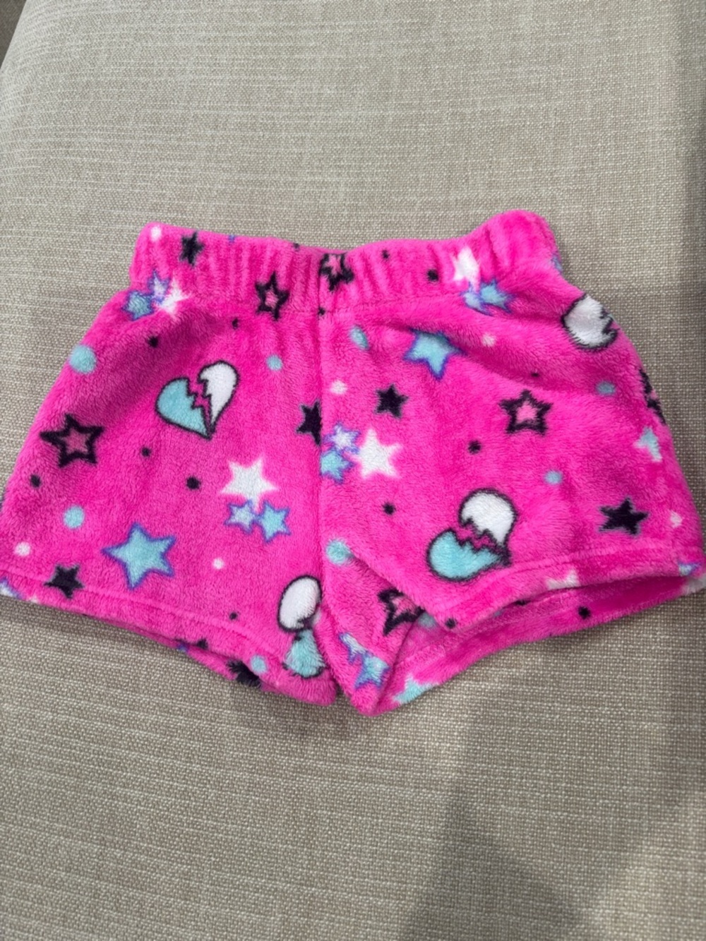 L.O.L. Surprise! Hot Pink Star & Teal Heart Fleece Shorts